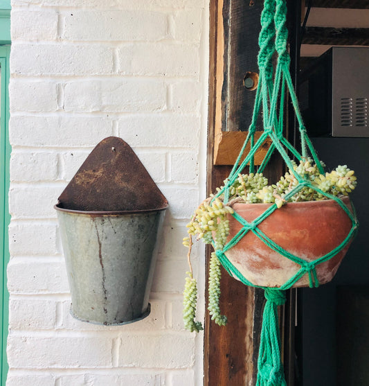 Galvanised half bucket