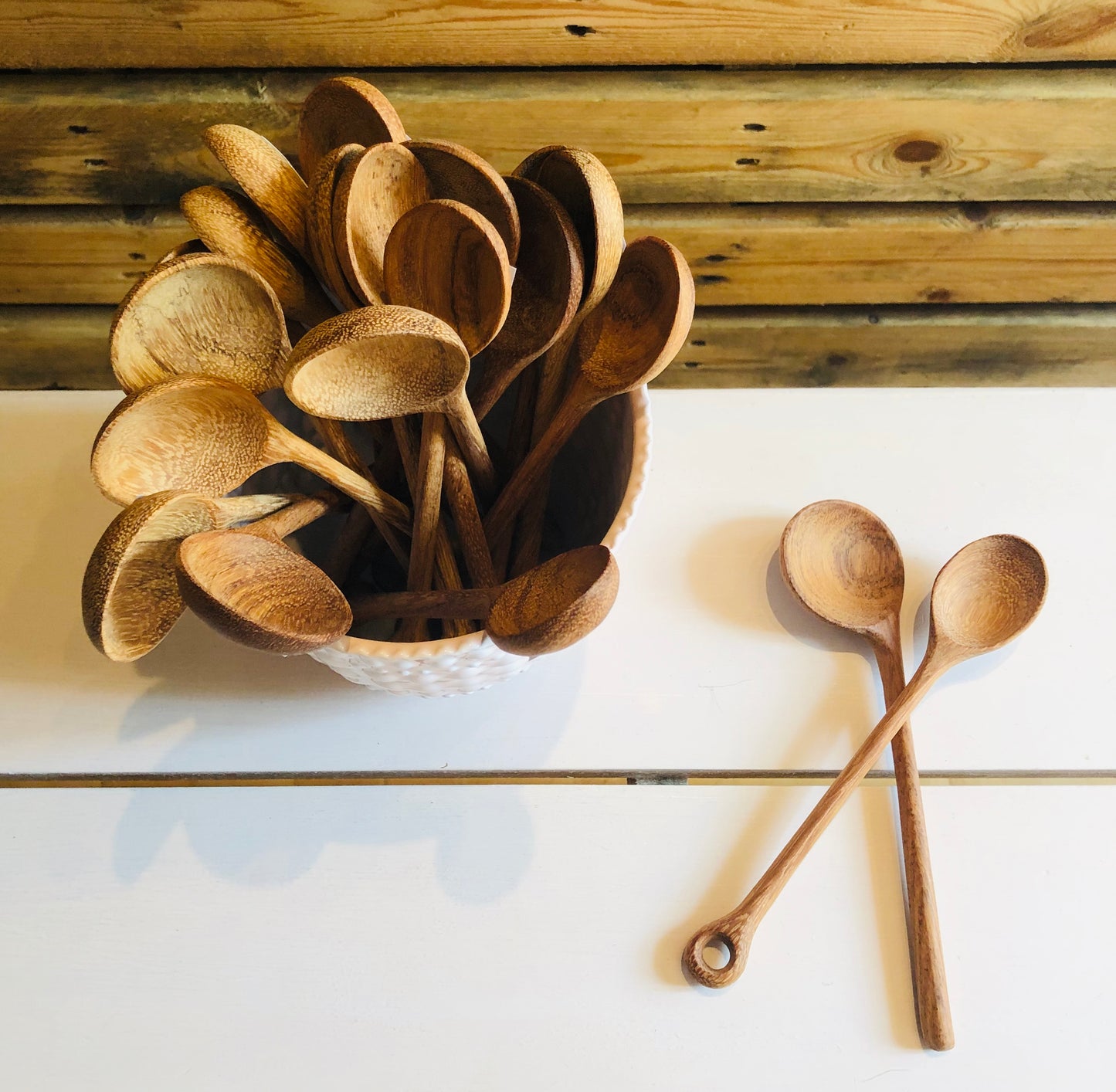 Carved wooden spoons