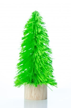 Small tinsel Christmas trees
