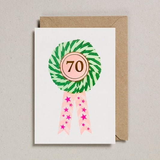 70 rosette card