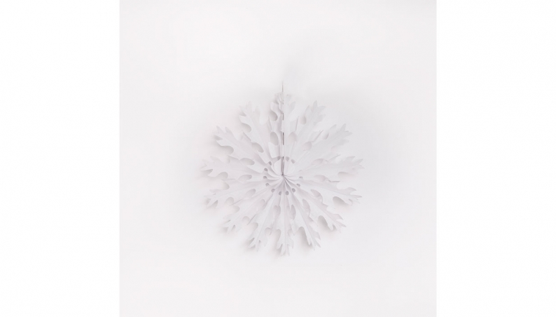 White tissue snowflake