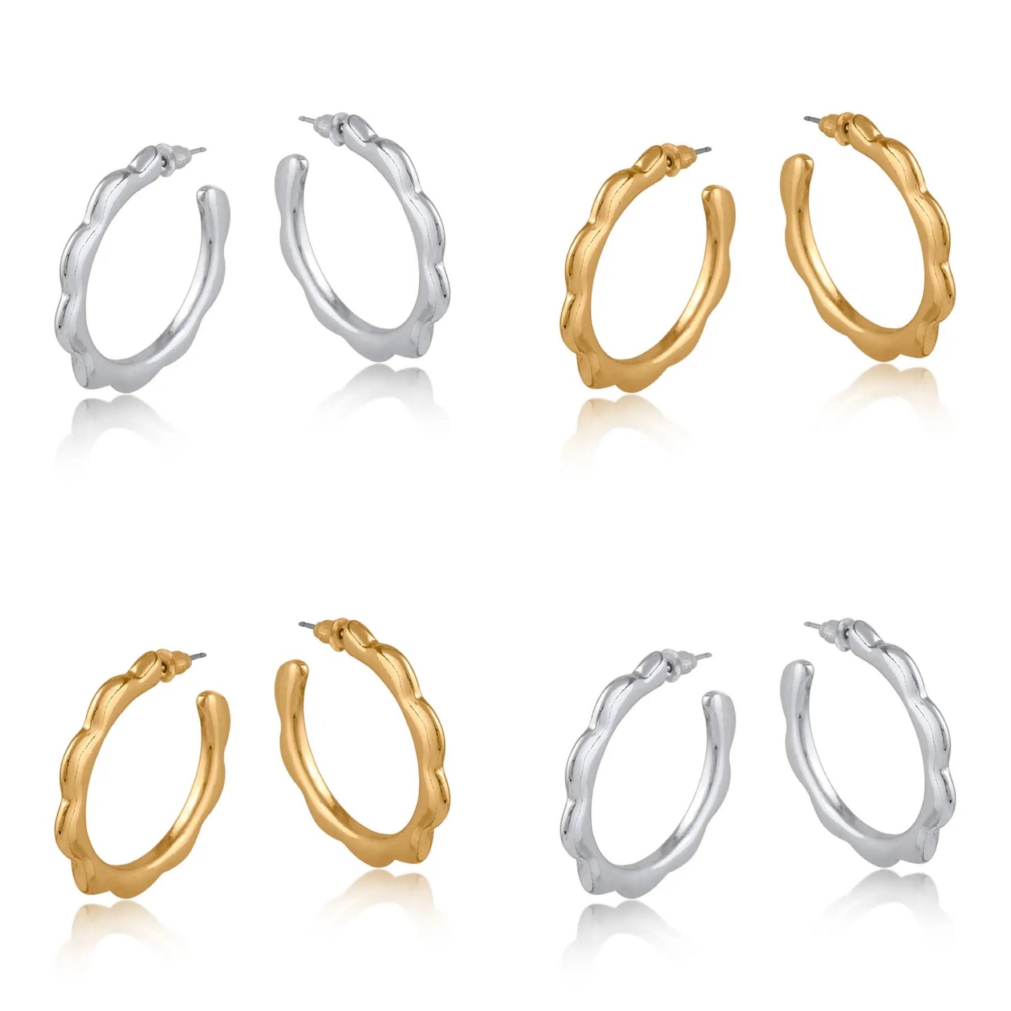 Camille squiggle hoops