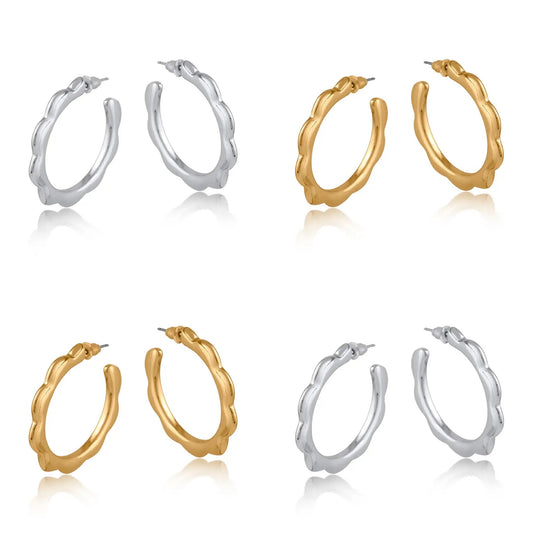 Camille squiggle hoops
