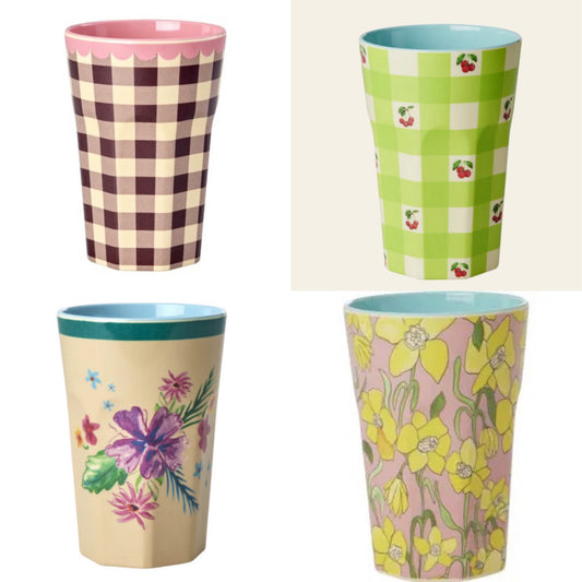 Tall melamine cups