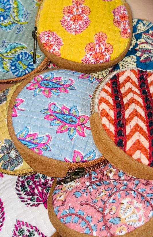 Round cotton purse