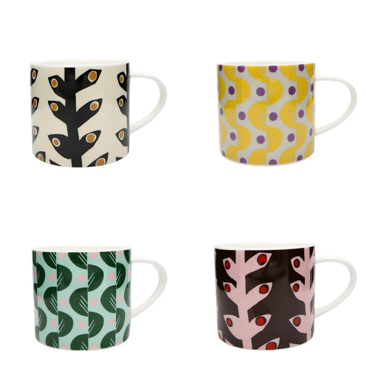 Patterned ceramic mug