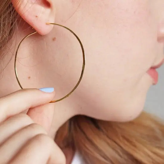 Large hoop earrings