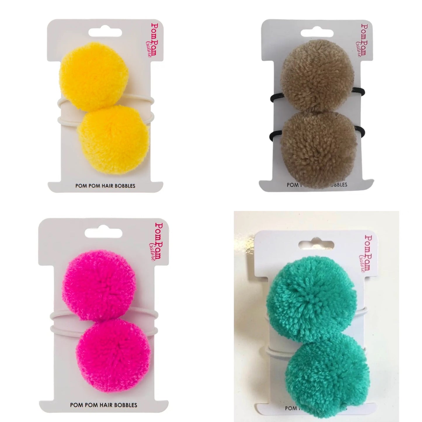 Pair of pompom hairbands