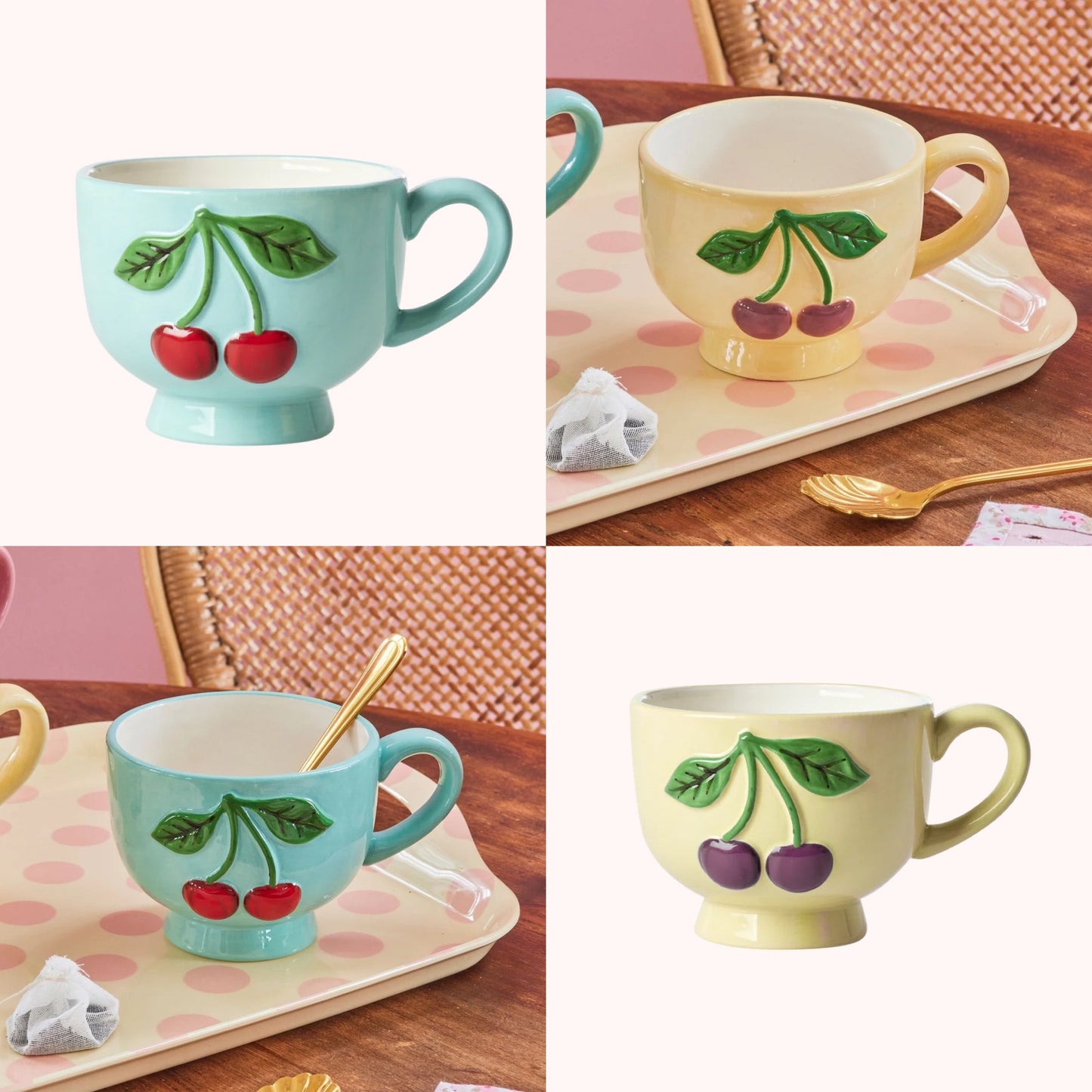 Ceramic cherry mug