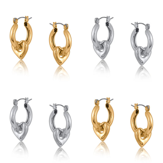 Heart drop earrings - Gemma