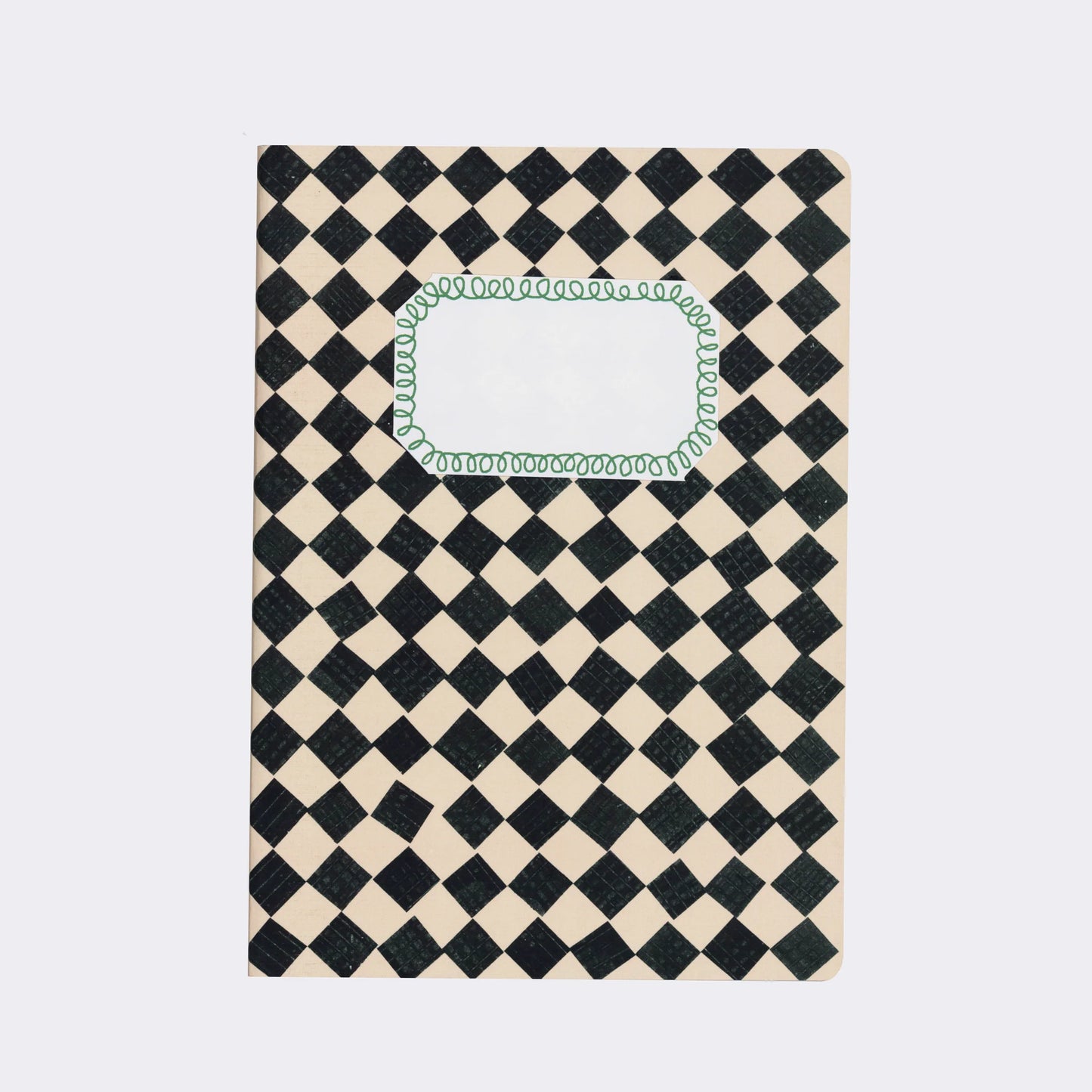 Black and white chequered A5 notebook