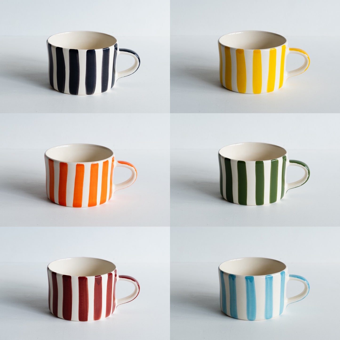 Candy stripe mugs