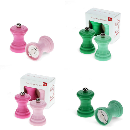 Travel salt and pepper mills