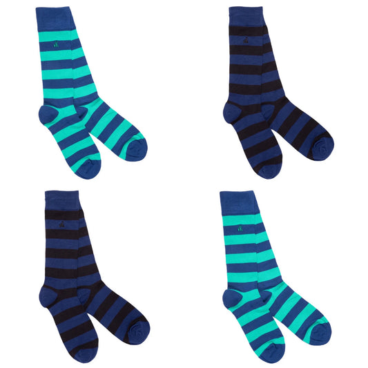 Striped bamboo socks UK size 12-15