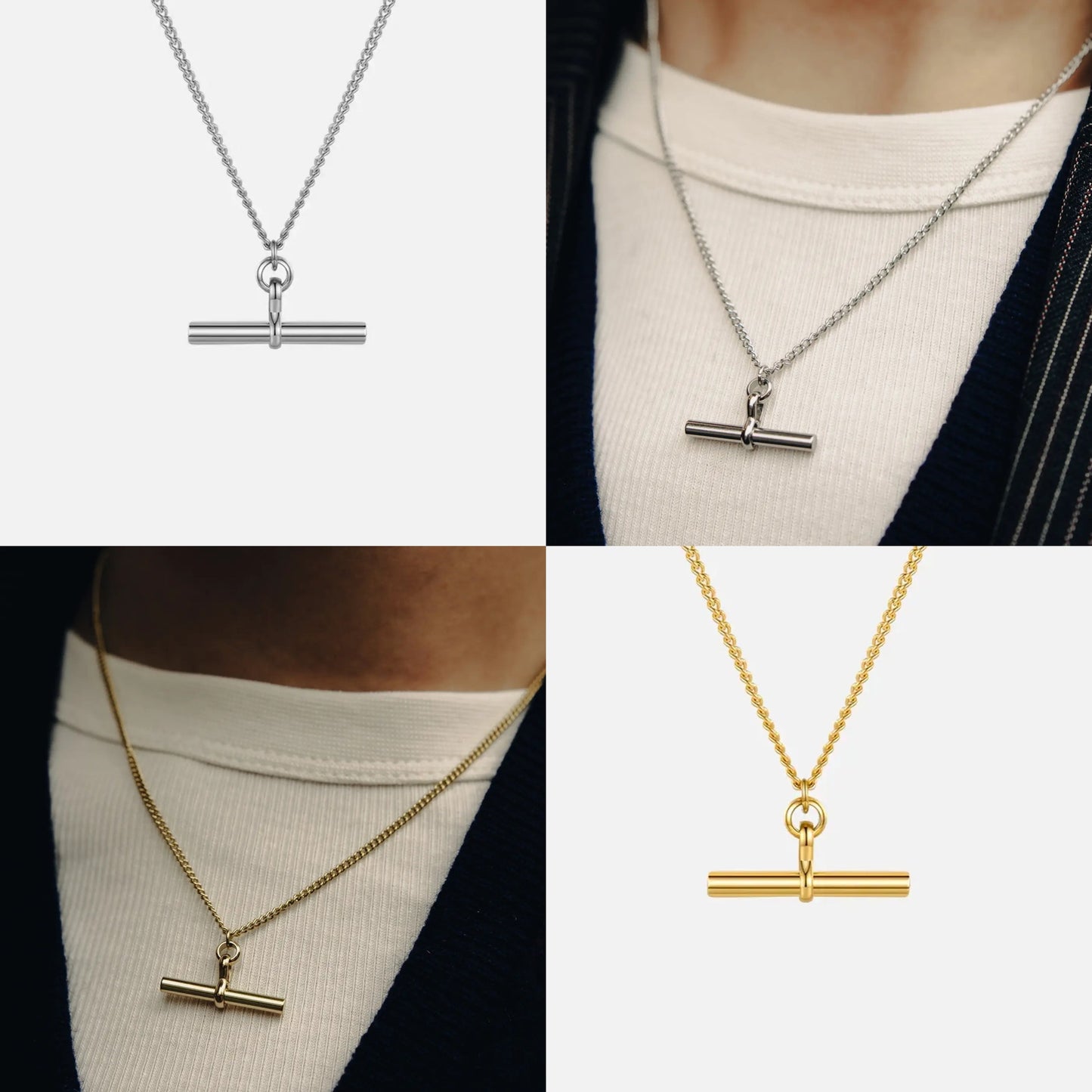 T bar chain necklace