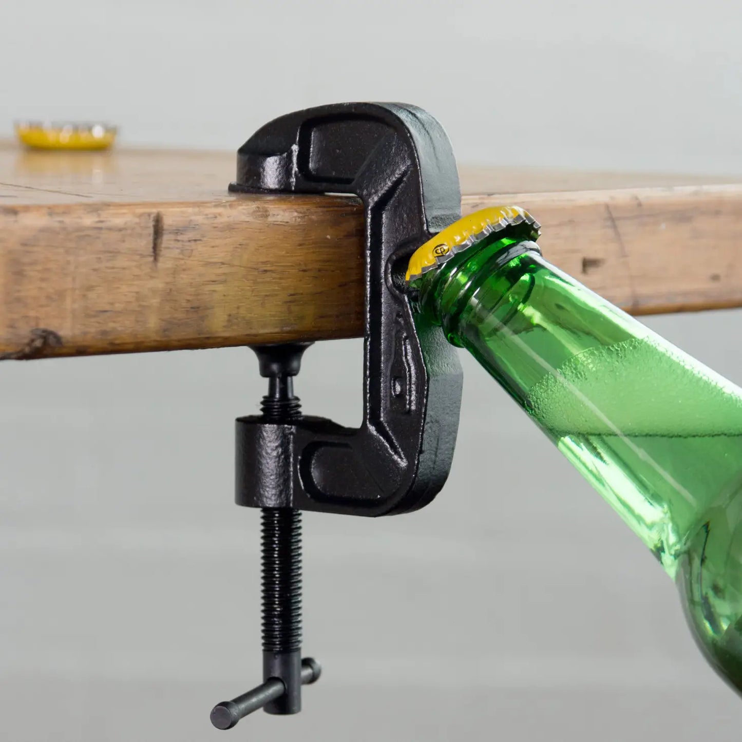 G-clamp bottle opener