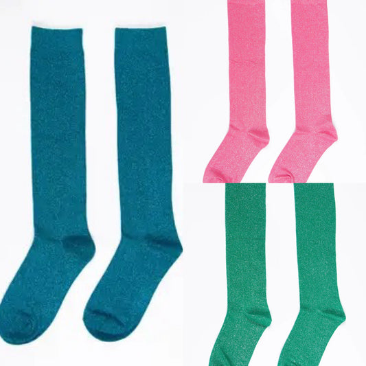 Knee high glittery socks