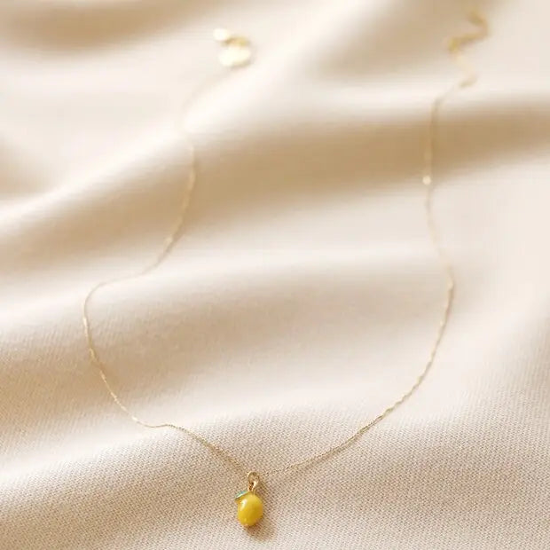 Lemon pendant necklace