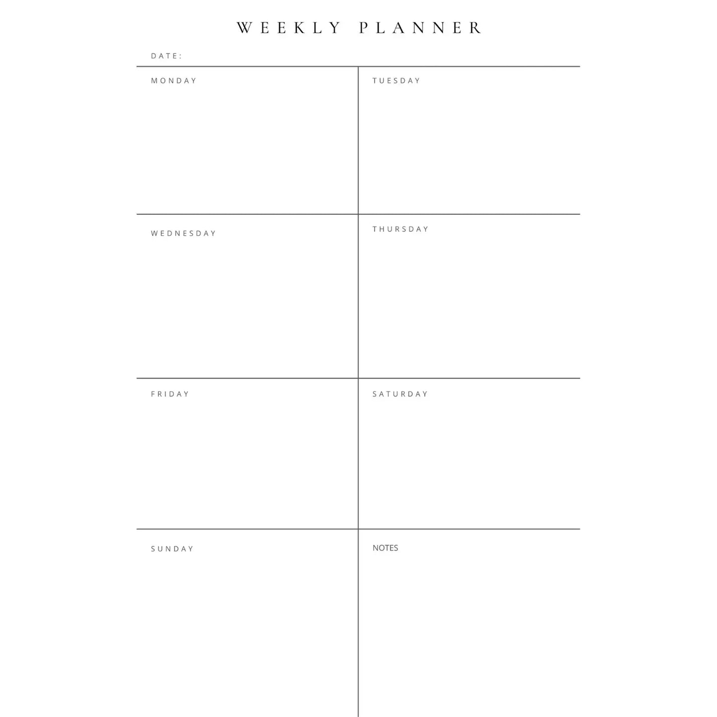 My Little weekly planner