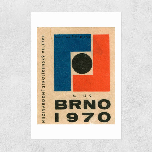 Brno 1970 matchbox print