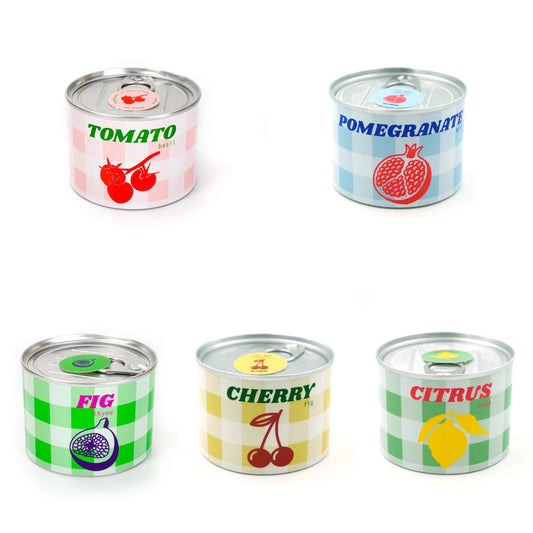 Scented candle in tin - round