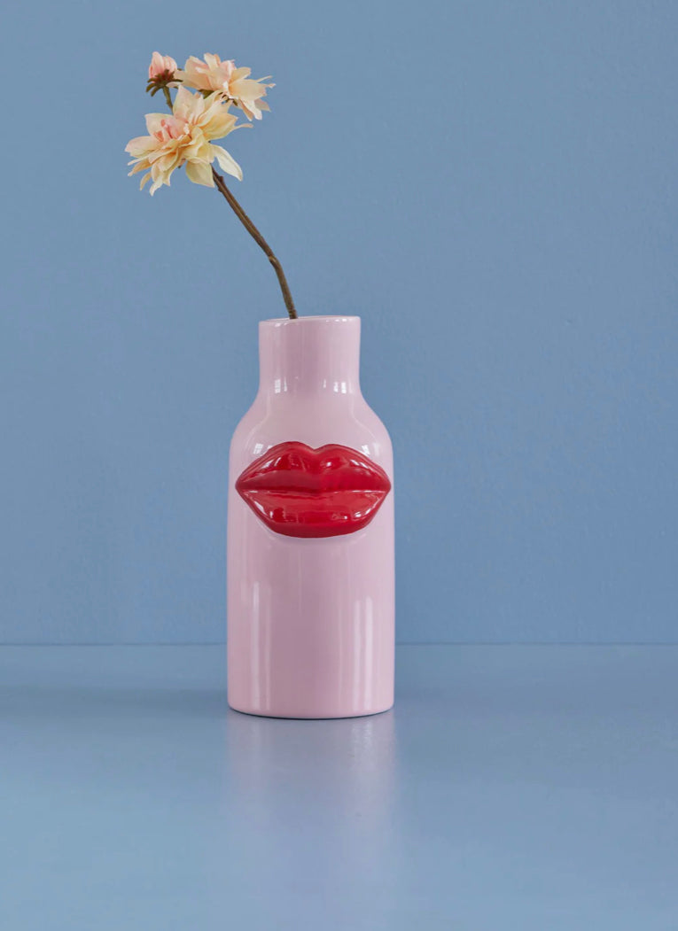 Ceramic lips vase - large
