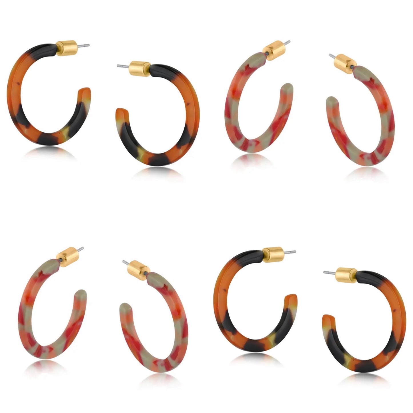 Thin resin hoops - Hortense