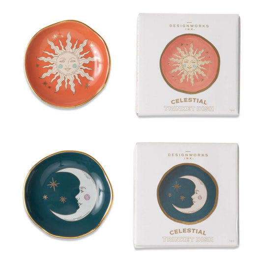 Celestial ceramic trinket dish