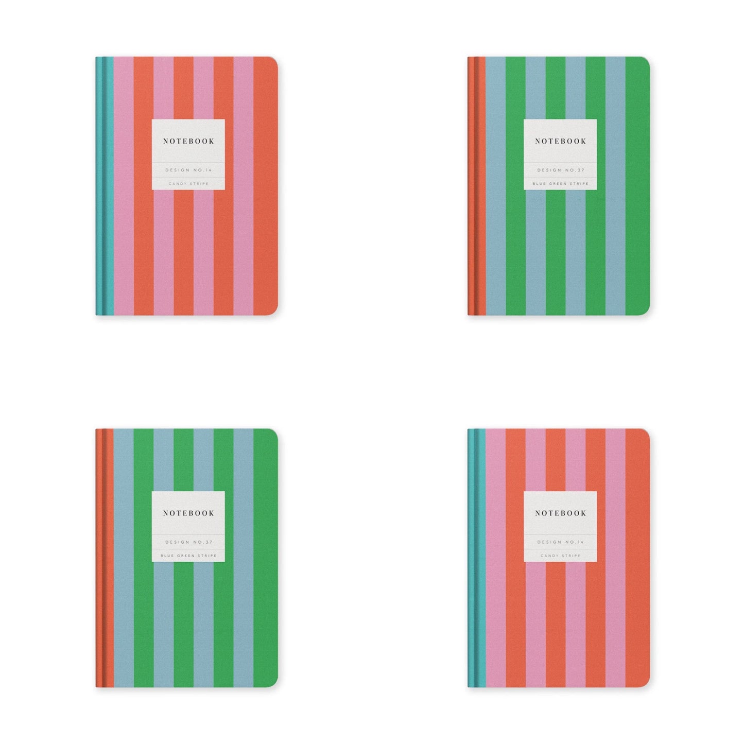 A5 stripy hardback notebook