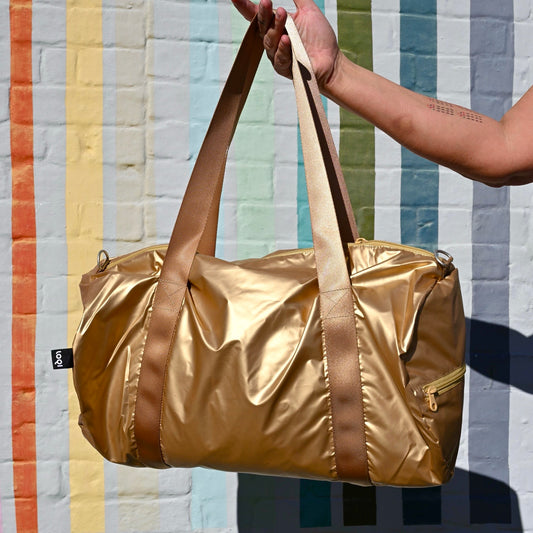 Metallic Gold Medium Weekender