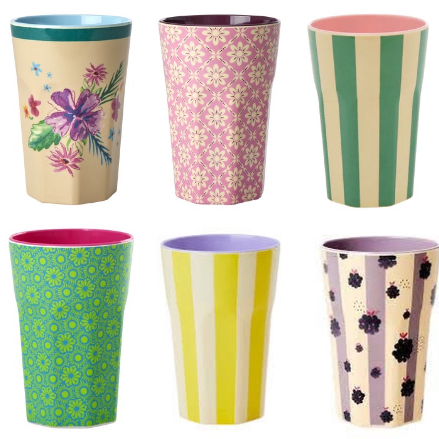 Tall melamine cups