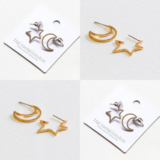 Moon and star earrings - Chiarra
