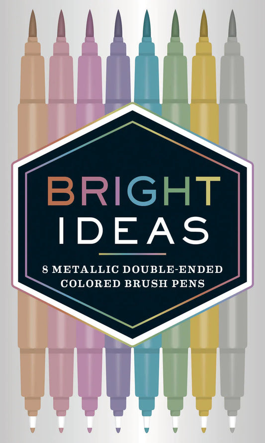 Bright Ideas metallic double-ended brush pens