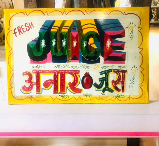 Indian metal JUICE sign