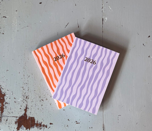 Wavy pattern 2026 pocket diary
