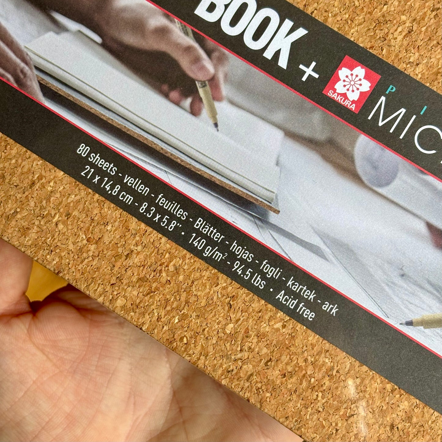 Cork sketchbook 21x15cm