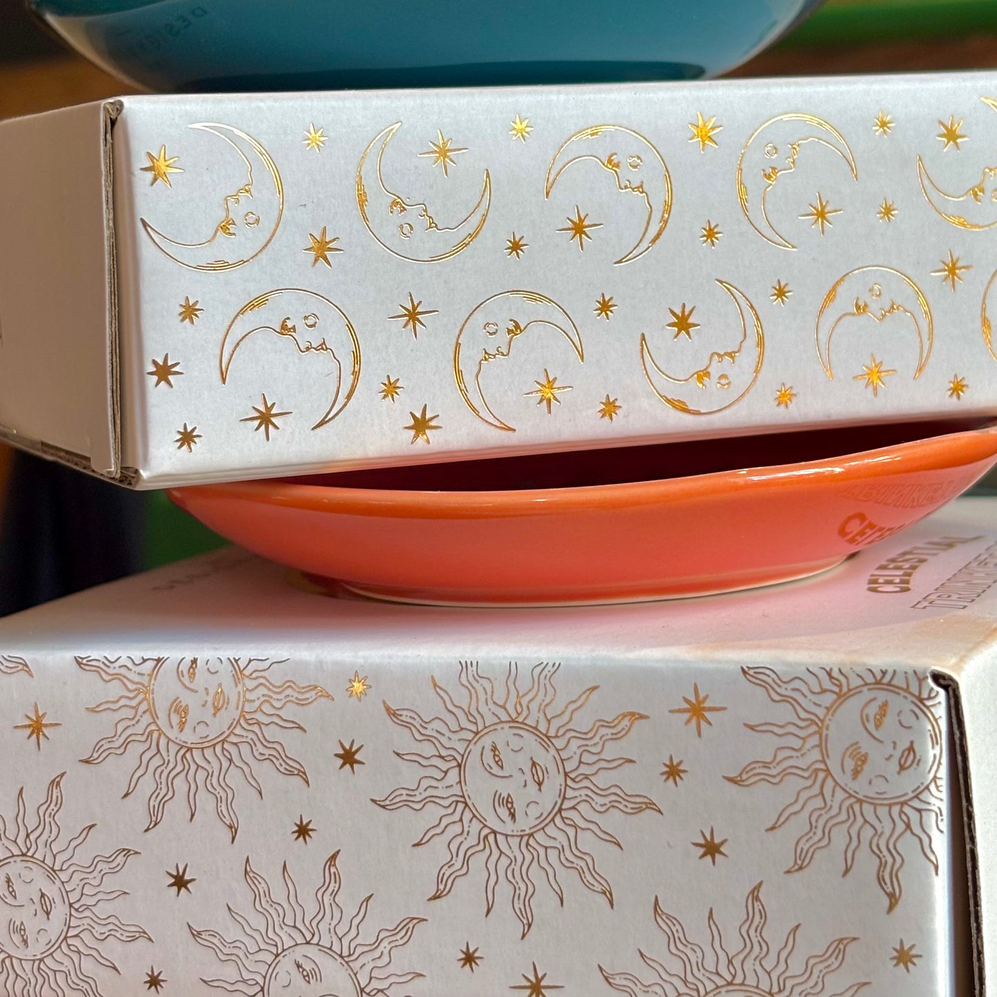 Celestial ceramic trinket dish