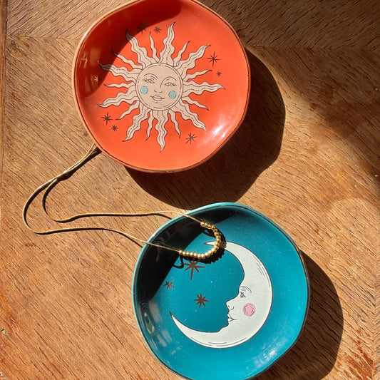 Celestial ceramic trinket dish
