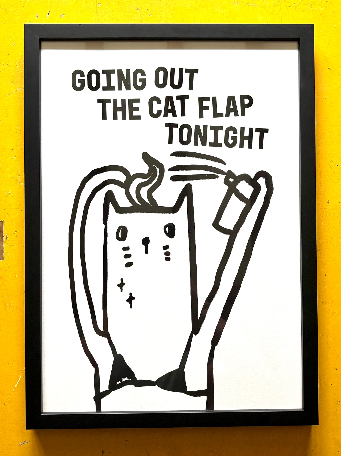 Cat flap A3 print