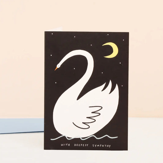 Swan sympathy card