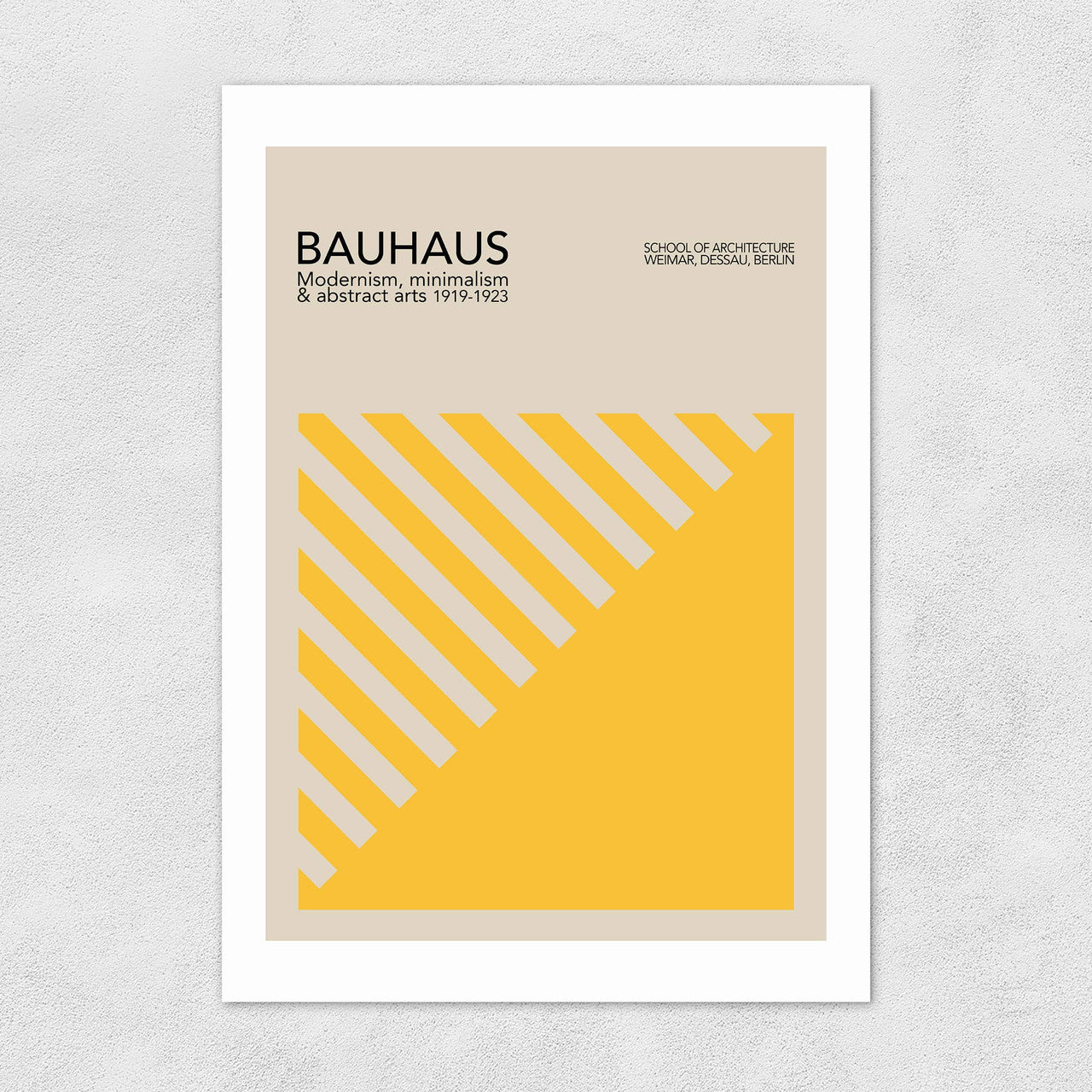 Yellow Bauhaus A3 print