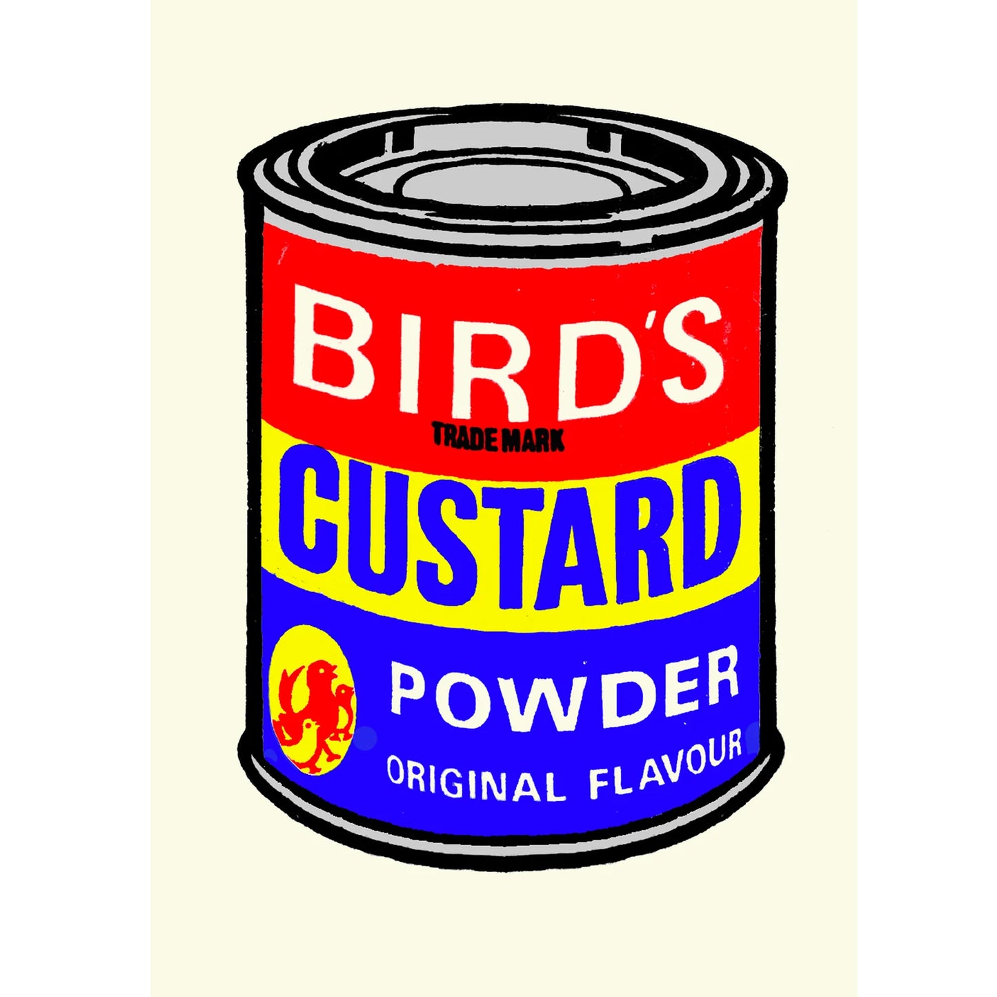 A4 Custard screenprint