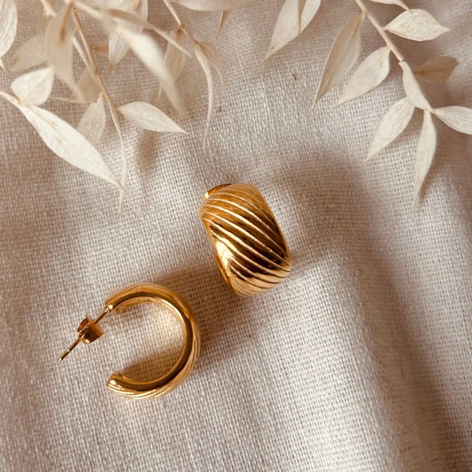 Chunky ridged hoops