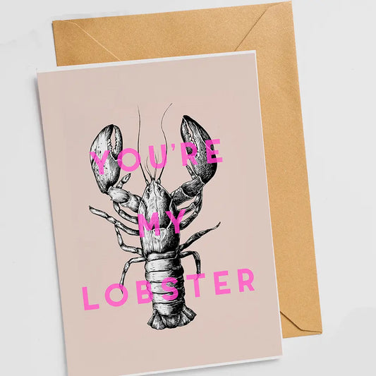 Lobster greetings card