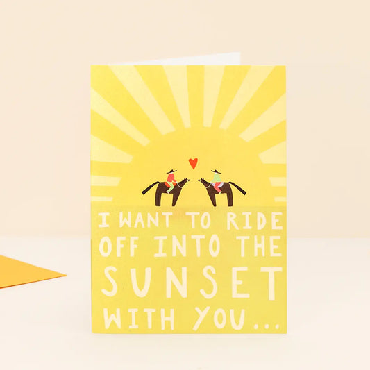 Into the sunset card