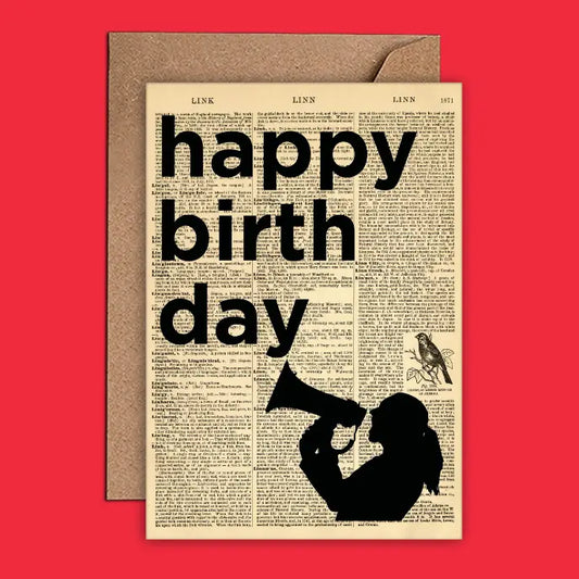 Happy Birthday newspaper card