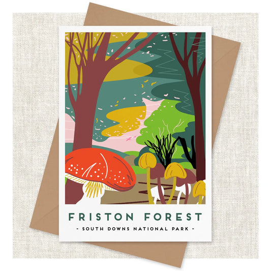 Friston forest greetings card