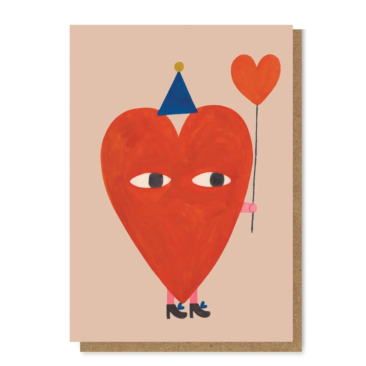 Heart with heart balloon card