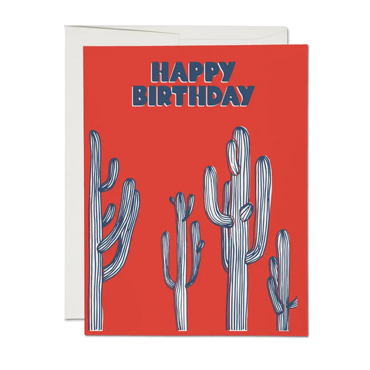 Cactus happy birthday card