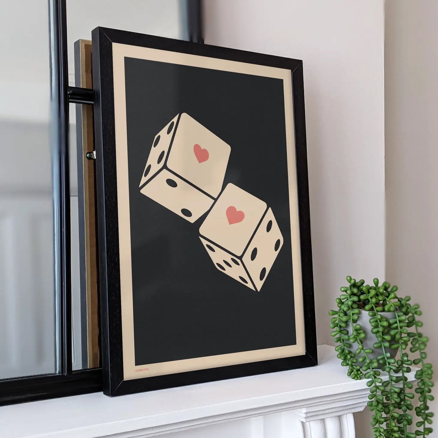 A3 Lucky in love dice print